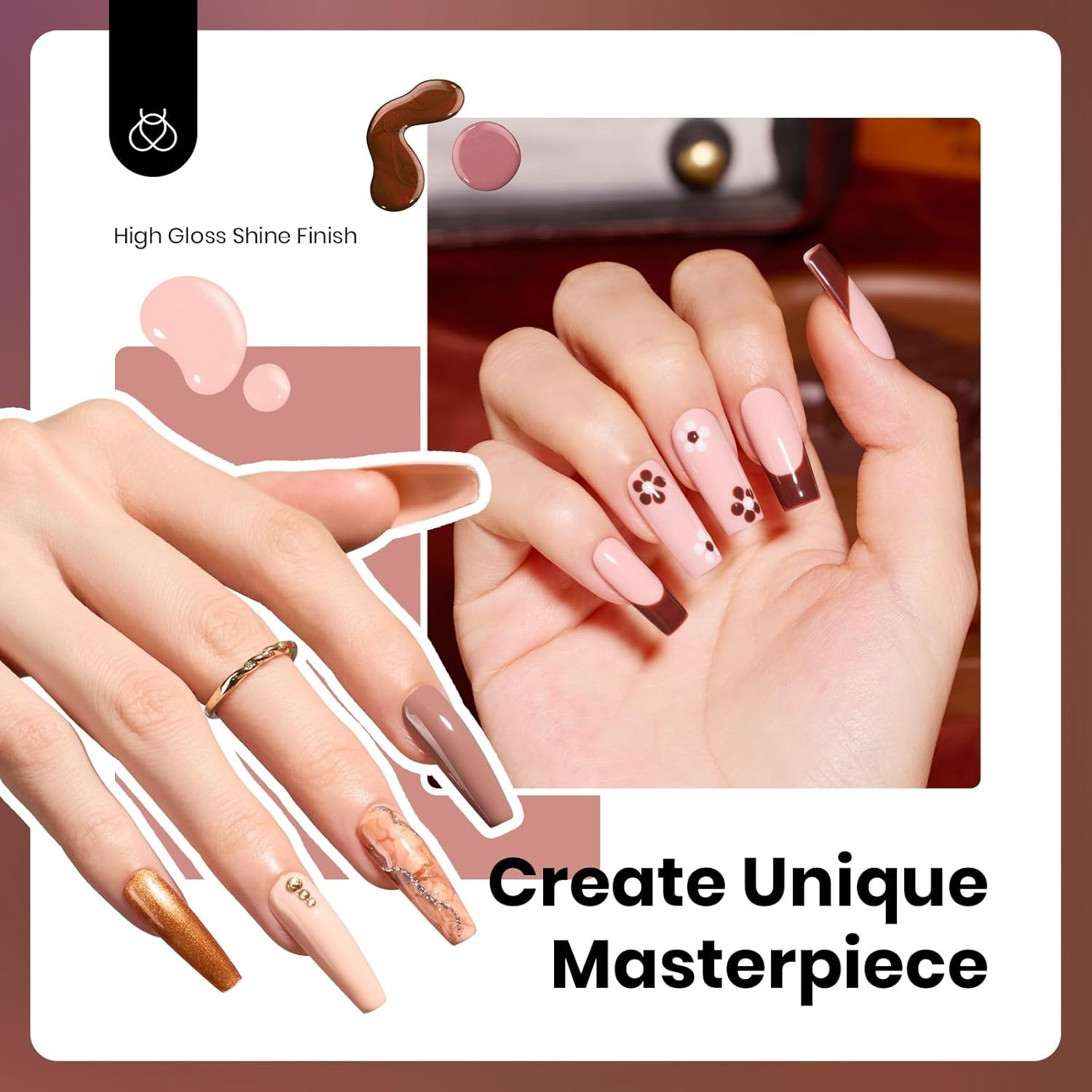 image:imageBeetles Neon Gel Polish Set  6 Colors HEMAFree 15ML Same Color Bottle Pink Green Coral Purple Blue Neon Gel Nail Polish Set Soak Off UV Lamp Bright Rainbow Summer Nails Art Professional SalonNeutral Collection