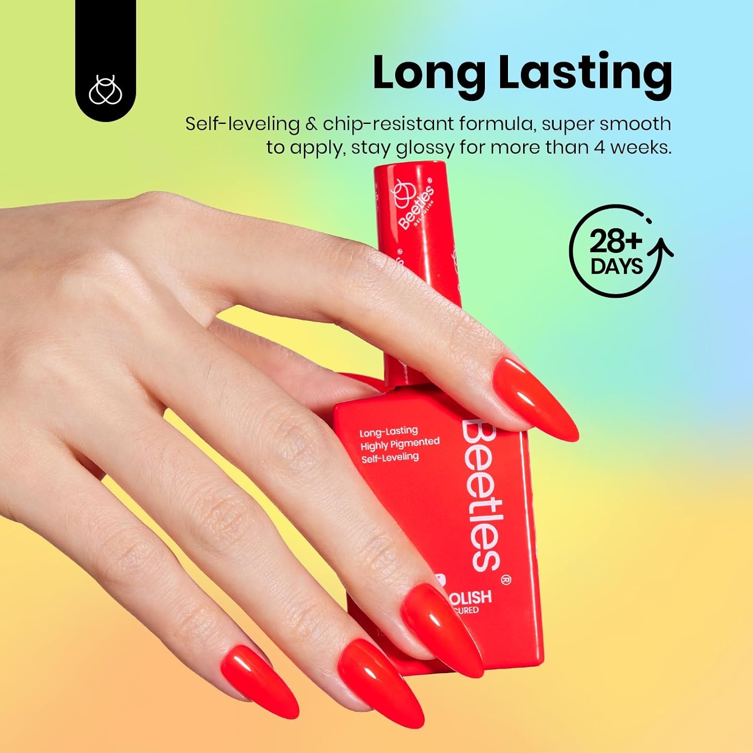 image:imageBeetles Neon Gel Polish Set  6 Colors HEMAFree 15ML Same Color Bottle Pink Green Coral Purple Blue Neon Gel Nail Polish Set Soak Off UV Lamp Bright Rainbow Summer Nails Art Professional SalonNeon Rainbow