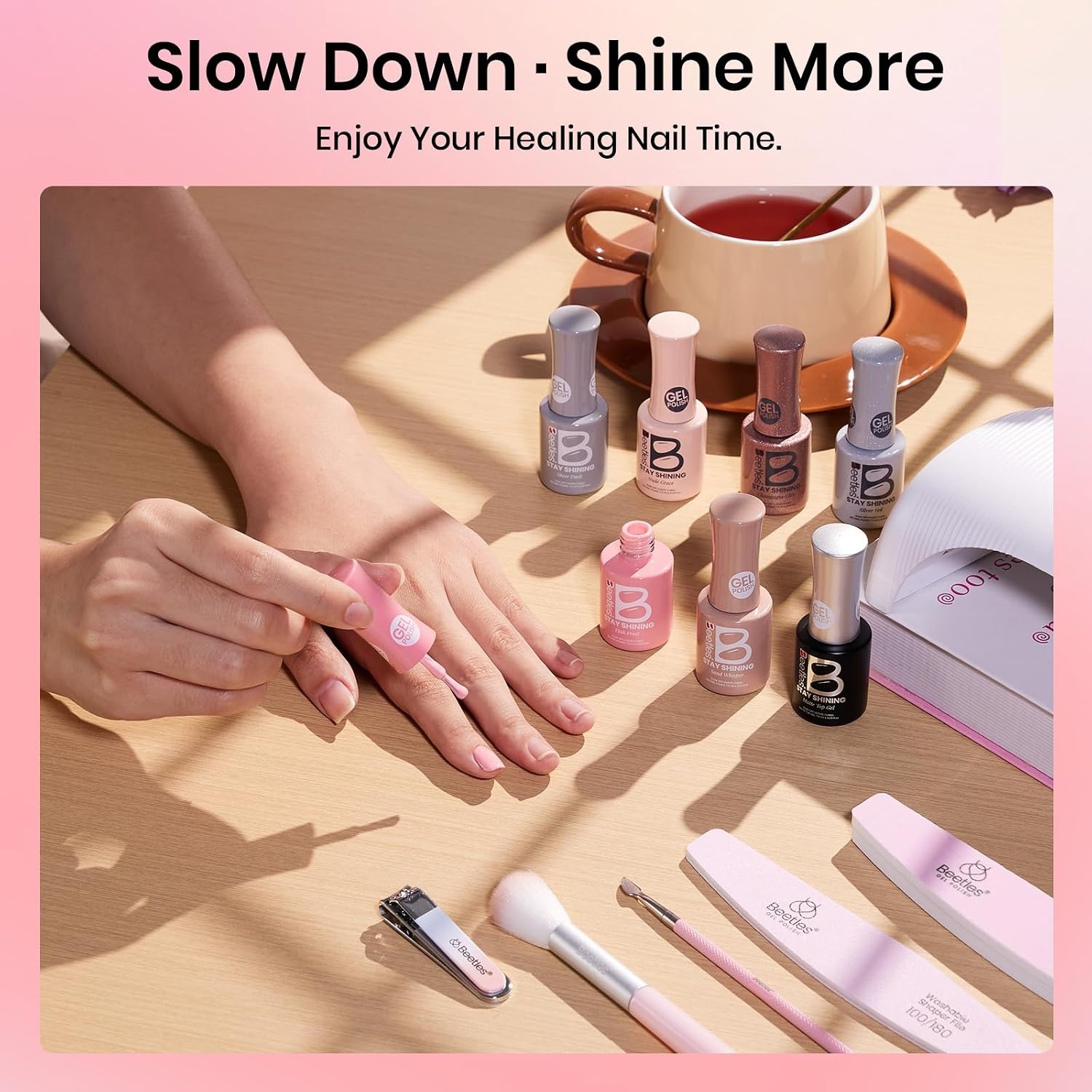 image:imageBeetles Neon Gel Polish Set  6 Colors HEMAFree 15ML Same Color Bottle Pink Green Coral Purple Blue Neon Gel Nail Polish Set Soak Off UV Lamp Bright Rainbow Summer Nails Art Professional Salon1Cozy Elegance