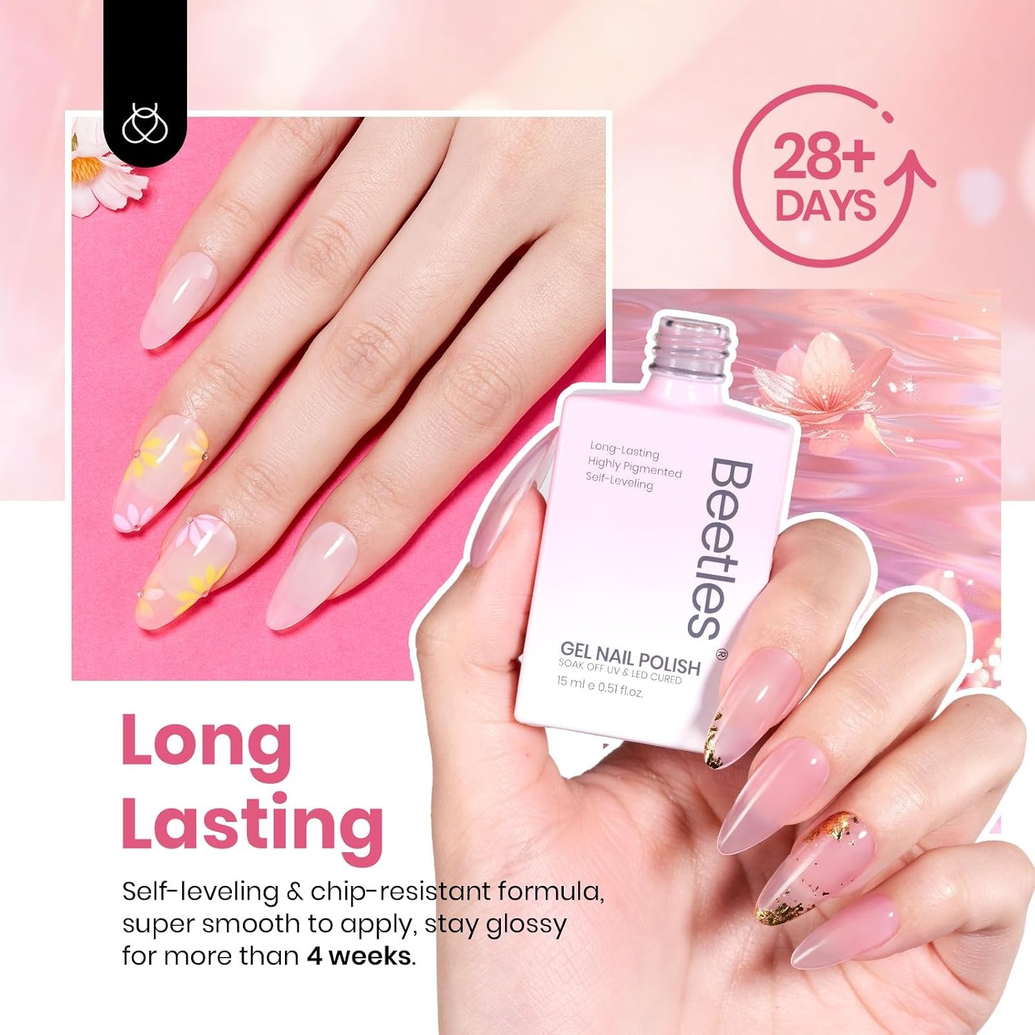 image:imageBeetles Neon Gel Polish Set  6 Colors HEMAFree 15ML Same Color Bottle Pink Green Coral Purple Blue Neon Gel Nail Polish Set Soak Off UV Lamp Bright Rainbow Summer Nails Art Professional SalonCloudy Sweetness