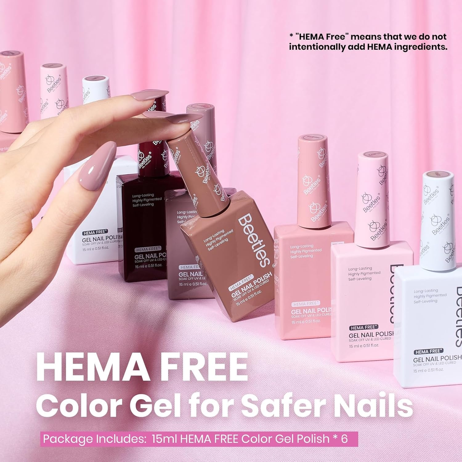 image:imageBeetles Neon Gel Polish Set  6 Colors HEMAFree 15ML Same Color Bottle Pink Green Coral Purple Blue Neon Gel Nail Polish Set Soak Off UV Lamp Bright Rainbow Summer Nails Art Professional SalonMinimal Essence
