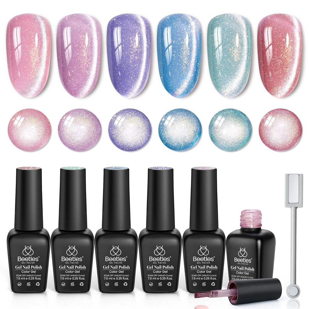 image:imageBeetles Jelly Gel Nail Polish Set  6 Colors Jelly Gel Polish Kit Yellow Orange Burgundy Red Purple Green Sheer Translucent Soak off UV Nail Art Manicure Gift for Women000Romantic