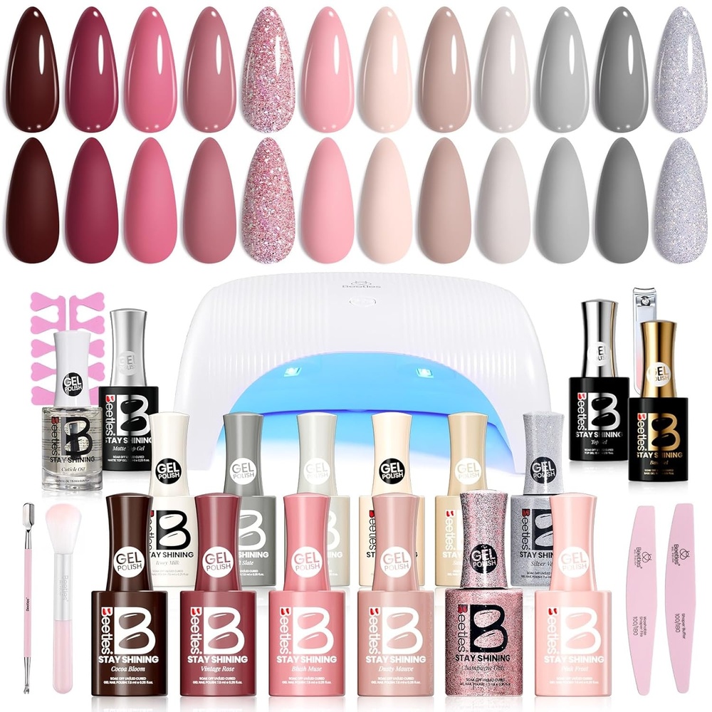 image:imageBeetles Neon Gel Polish Set  6 Colors HEMAFree 15ML Same Color Bottle Pink Green Coral Purple Blue Neon Gel Nail Polish Set Soak Off UV Lamp Bright Rainbow Summer Nails Art Professional Salon1Cozy Elegance