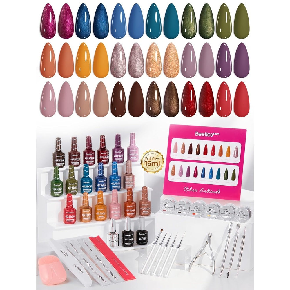image:imageBeetles Pink Gel Polish Set  Ballet Rosa HemaFree Collection 6 Colors Nude Pink Colors Gel Kit with PreSwatched Color Card Soak Off UV LED Polish for DIY Nail Art Home Salon GiftsUrban Solitude