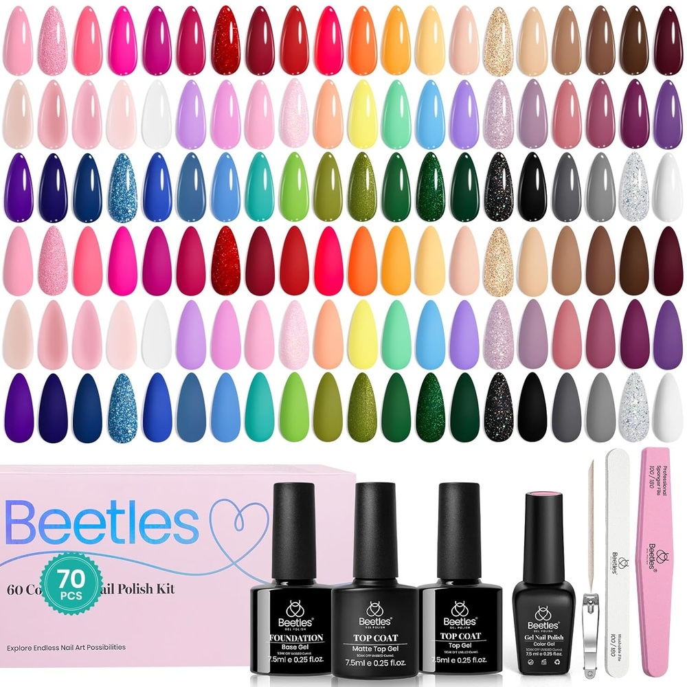 image:imageBeetles Summer Gel Nail Polish Kit  Island Holiday 36 Colors Neon Yellow Orange Hot Pink Glitter Gel Polish with Base Top Coat Matte Top Coat Soak Off UV LED DIY Manicure Gift for Women00Seasonal Harmony Gel Nail Polish