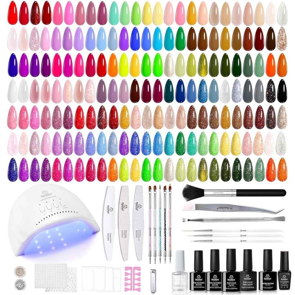 image:imageBeetles Summer Gel Polish Set  Petal Symphony Collection 40 Pcs 36 Colors Pastel Gel Polish Set Summer Bright Colors Pink Red Green Blue Color Gel with BaseampGlossy Matte Top Coat UV LED Nail Art1  Infinite Inspirations