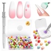 Z-Colorful Nail Sponge 150Pcs White Pat Painting Gel