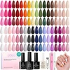 image:imagebeetles Gel Polish Kit  36 colors Summer Pastel Blue Green Glitter Gel Nail Polish with Nail Art Foil Glue Base Coat Glossy Top Coat Impressionist Garden Soak off Uv Gel Manicure Kit Gifts00 Colorful Muse