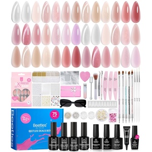 Beetles Gel Nail Polish Set 36 Colors Nail Gel Polish Kit Burgundy Red Blue Green Brown Gold Glitter Pink with Base Top Coat UV LED Needed Manicure Gifts for Women Neutral Elegance(0-0-0-Beetles Deals Box Nude Sands 20 Colors)