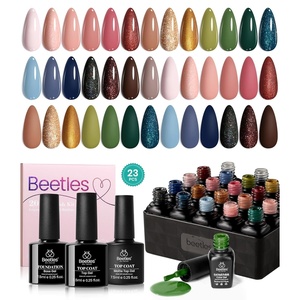Beetles Gel Nail Polish Set 36 Colors Nail Gel Polish Kit Burgundy Red Blue Green Brown Gold Glitter Pink with Base Top Coat UV LED Needed Manicure Gifts for Women Neutral Elegance(0-0 20 Colors Songs for Nature)
