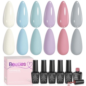 Beetles Jelly Gel Nail Polish Set – 6 Colors Jelly Gel Polish Kit Yellow Orange Burgundy Red Purple Green Sheer Translucent Soak off UV Nail Art Manicure Gift for Women(1-2-6 Colors Daydream Verses)