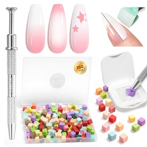 Beetles Jelly Gel Nail Polish Set – 6 Colors Jelly Gel Polish Kit Yellow Orange Burgundy Red Purple Green Sheer Translucent Soak off UV Nail Art Manicure Gift for Women(Z-Colorful Nail Sponge 150Pcs White Pat Painting Gel)