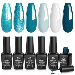 Beetles Jelly Gel Nail Polish Set – 6 Colors Jelly Gel Polish Kit Yellow Orange Burgundy Red Purple Green Sheer Translucent Soak off UV Nail Art Manicure Gift for Women(0-1-1-Dazzling Princess)
