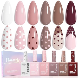 Beetles Neon Gel Polish Set – 6 Colors HEMA-Free 15ML Same Color Bottle, Pink Green Coral Purple Blue Neon Gel Nail Polish Set, Soak Off UV Lamp Bright Rainbow Summer Nails Art Professional Salon(Minimal Essence)
