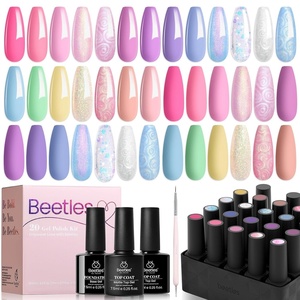 Beetles Summer Gel Nail Polish Kit – Island Holiday 36 Colors Neon Yellow Orange Hot Pink Glitter Gel Polish with Base Top Coat Matte Top Coat, Soak Off UV LED DIY Manicure Gift for Women(Dreamland Unicorn)