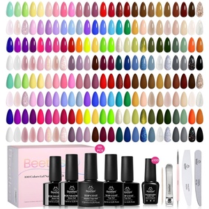 Beetles Summer Gel Polish Set – Petal Symphony Collection, 40 Pcs 36 Colors Pastel Gel Polish Set Summer Bright Colors Pink Red Green Blue Color Gel with Base&Glossy Matte Top Coat UV LED Nail Art(Infinite Inspiration)