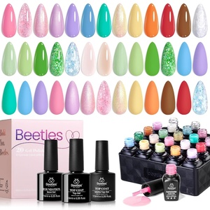 beetles Gel Polish Kit – 36 colors Summer Pastel Blue Green Glitter Gel Nail Polish with Nail Art Foil Glue Base Coat Glossy Top Coat Impressionist Garden Soak off Uv Gel Manicure Kit Gifts(Embrace Nature Collection)