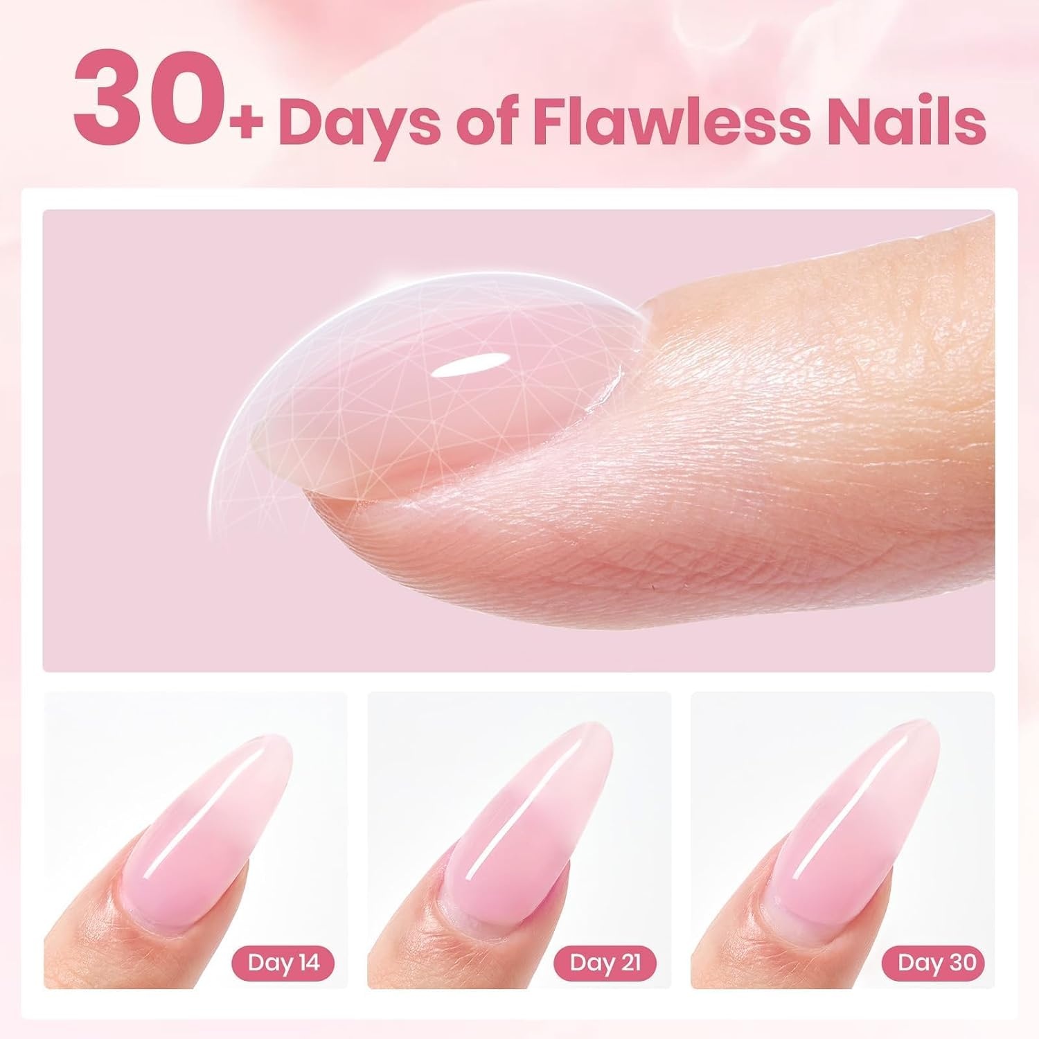 image:imageBeetles Builder Gel Nail Kit HEMAFREEampTPO FREEMuted Bloom 6 Colors Jelly Pink Glitter Building Gel8 in 1 Strengthening Building Instant Apex amp Extension for Beginner DIY SalonUV LED Lamp NeedHEMA TPO FreeMuted Bloom