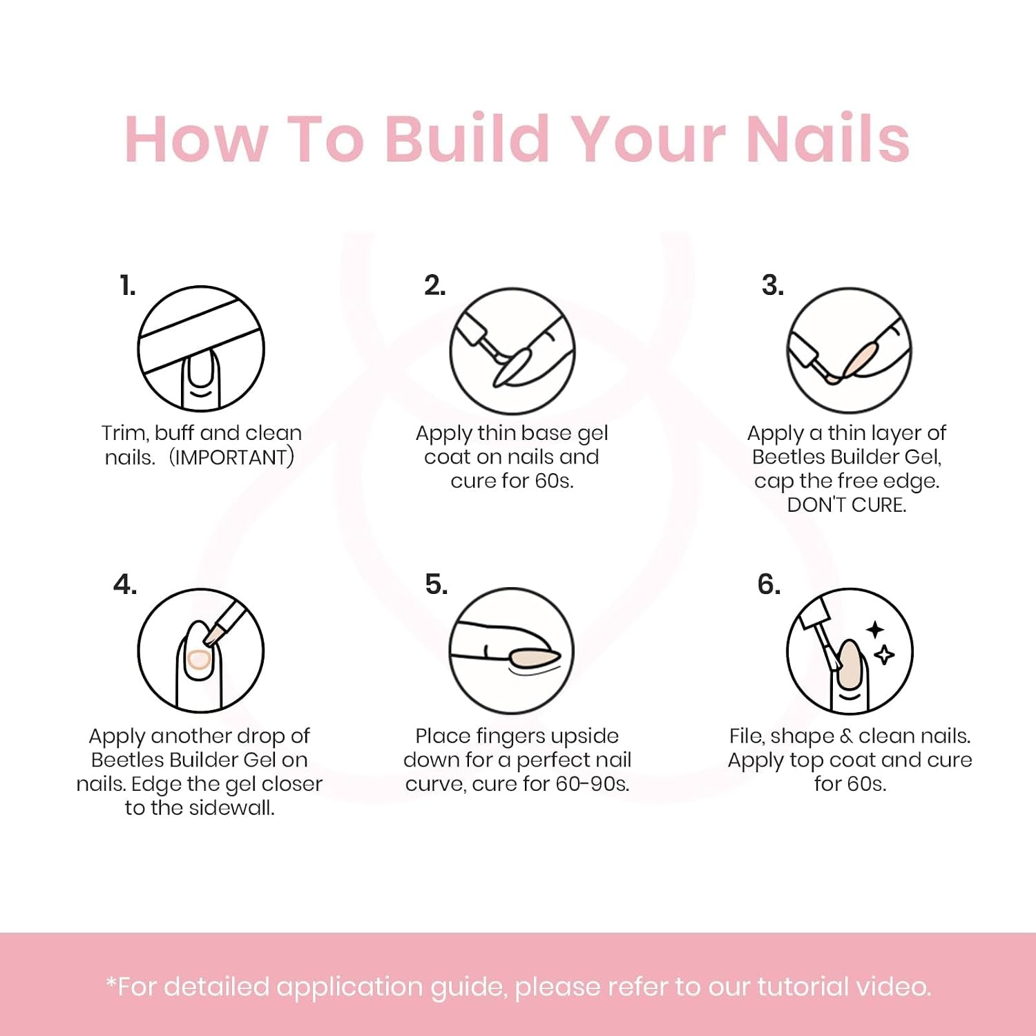 image:imageBeetles Builder Gel Nail Kit HEMAFREEampTPO FREEMuted Bloom 6 Colors Jelly Pink Glitter Building Gel8 in 1 Strengthening Building Instant Apex amp Extension for Beginner DIY SalonUV LED Lamp NeedA3Shimmer Nude Pink