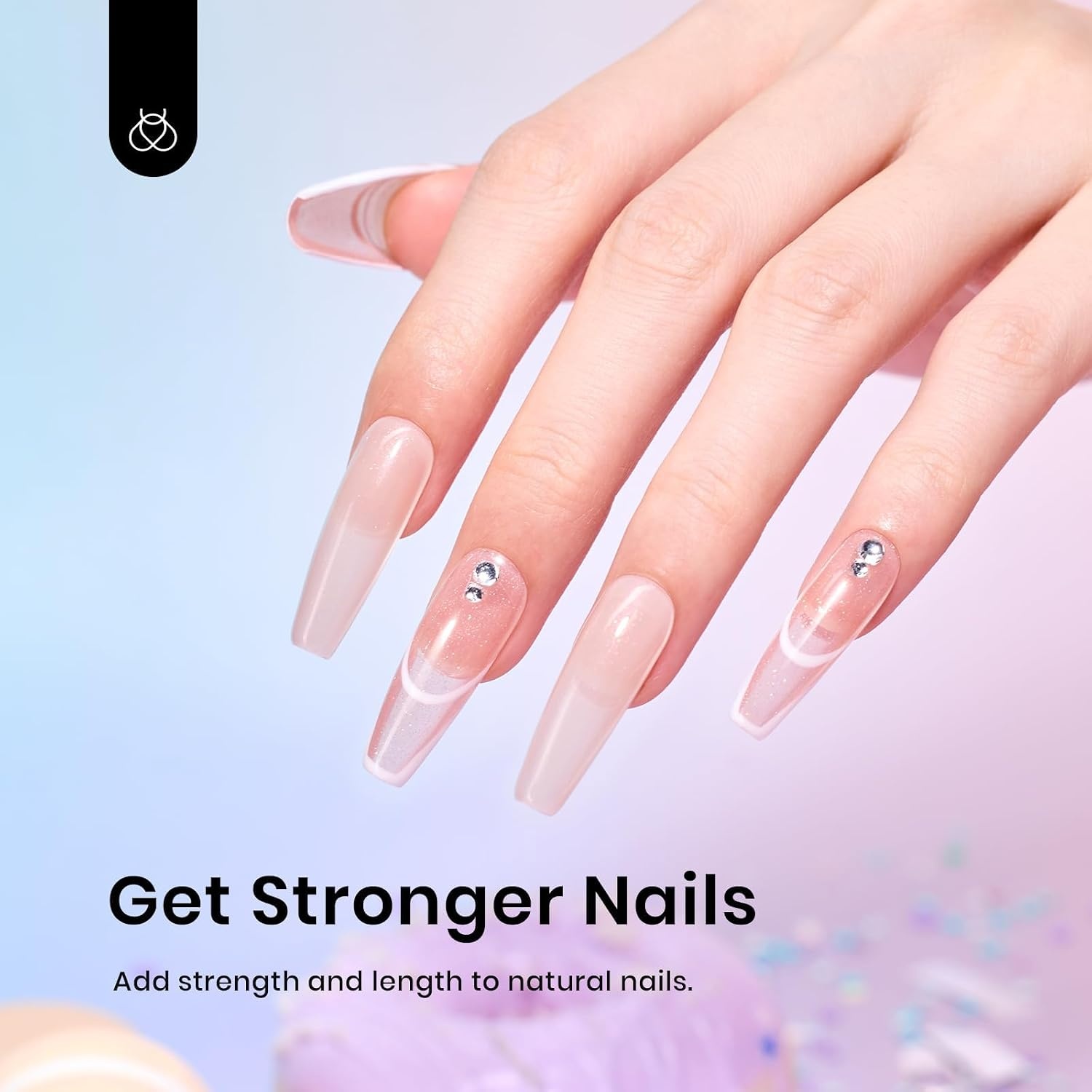 image:imageBeetles Builder Gel Nail Kit HEMAFREEampTPO FREEMuted Bloom 6 Colors Jelly Pink Glitter Building Gel8 in 1 Strengthening Building Instant Apex amp Extension for Beginner DIY SalonUV LED Lamp NeedA3Shimmer Nude Pink