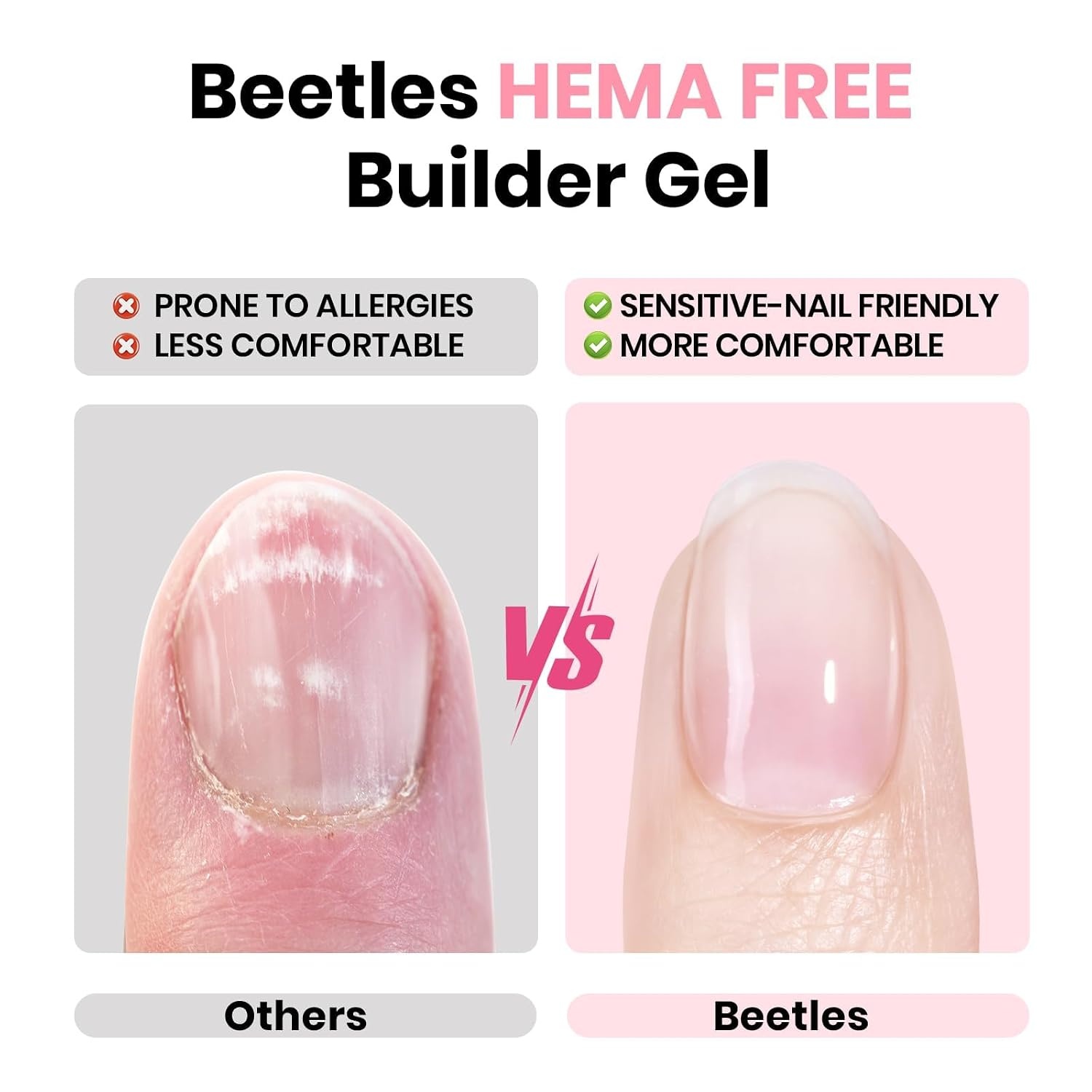 image:imageBeetles Builder Gel for Nails2 Pcs 8 in 1 UV LED Clear Buildingfor Smoothing Uneven NailsStrengtheningInstant Apex amp Extensionfor DIY Salon at HomeFriendly for BeginnerGifts for WomenHEMA FREEBuilder Gel Base Top Coat