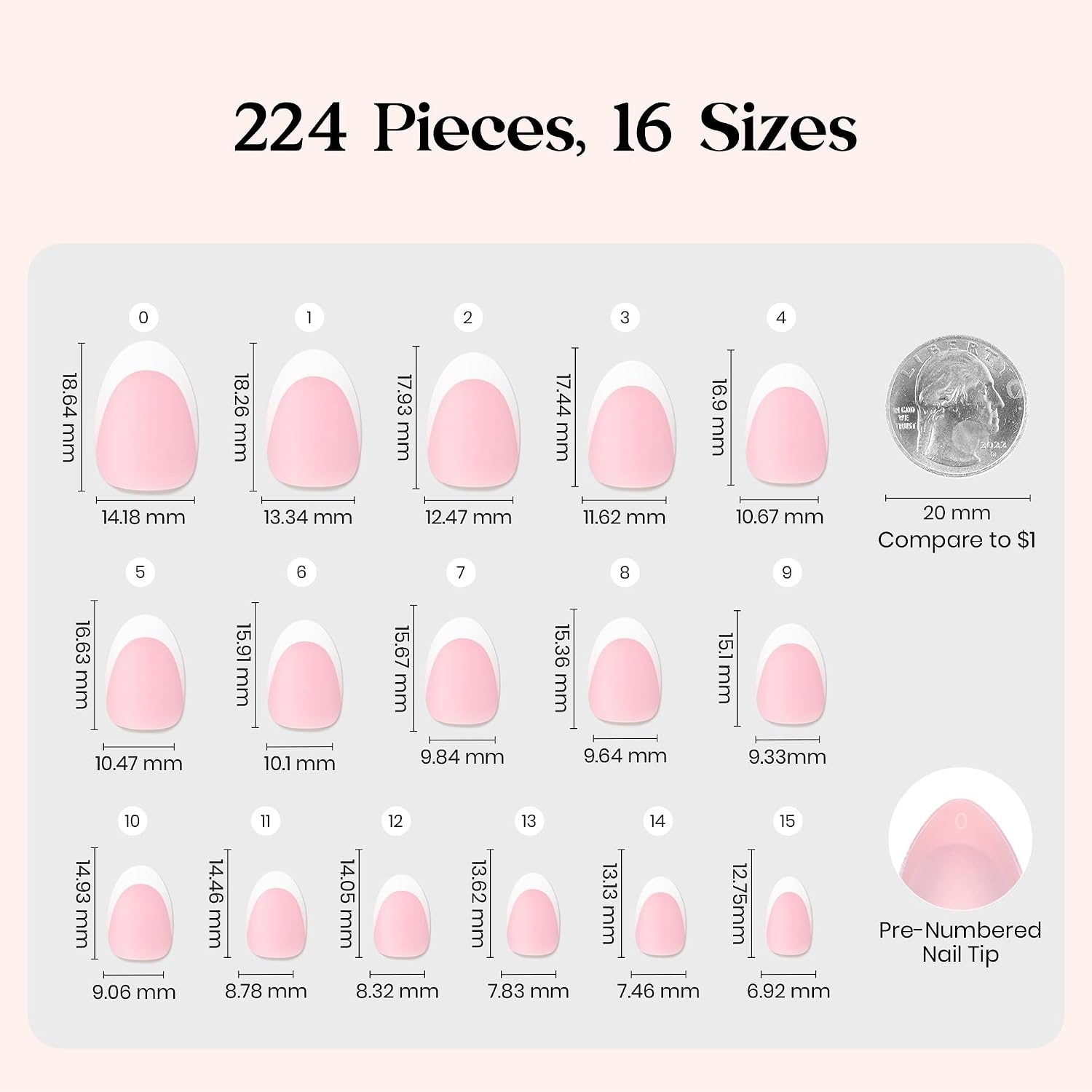 image:imageBeetles Press On Nail KitShort Square French Tip Press On Nails 150Pcs Pink French Nail Tips with Nail Glue amp Remover Builder Top Coat Nail Lamp AllinOne DIY Fake Nails Gift for Women2Ultra Short Almond