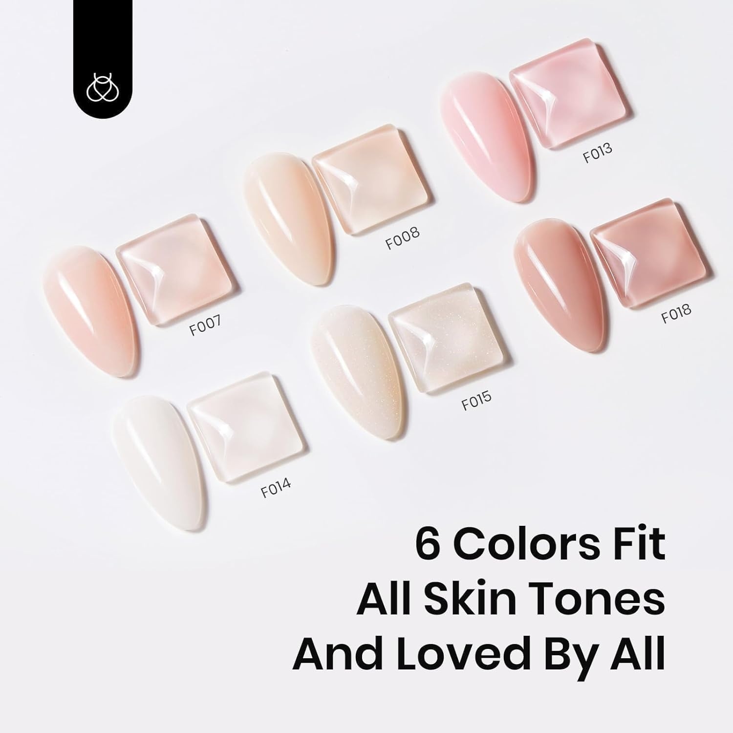 image:imageBeetles Rubber Base Gel Nail Polish 6 Colors Nude Gel Polish Pink Peach Neutral Sheer French Tips Base Colors for Nails Flexible U V LED Soak Off for DIY Home Manicure Nail Gifts05 IN 1 Beetles Color Base