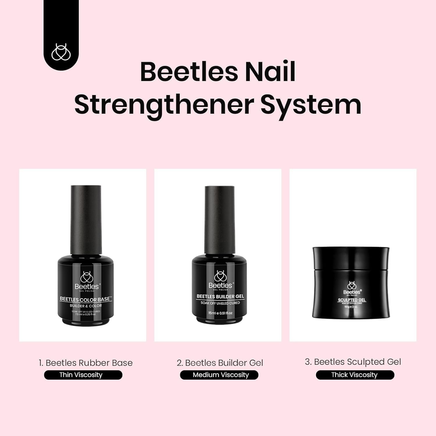 image:imageBeetles Rubber Base Gel Nail Polish 6 Colors Nude Gel Polish Pink Peach Neutral Sheer French Tips Base Colors for Nails Flexible U V LED Soak Off for DIY Home Manicure Nail GiftsRubber Base Stardust Whisper 6Pcs