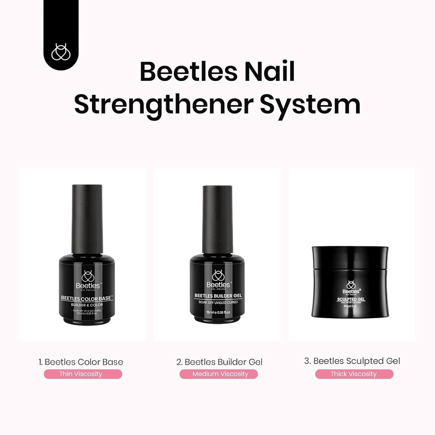 image:imageBeetles Rubber Base Gel Nail Polish 6 Colors Nude Gel Polish Pink Peach Neutral Sheer French Tips Base Colors for Nails Flexible U V LED Soak Off for DIY Home Manicure Nail GiftsNude Pink Rubber Base Gel Polish