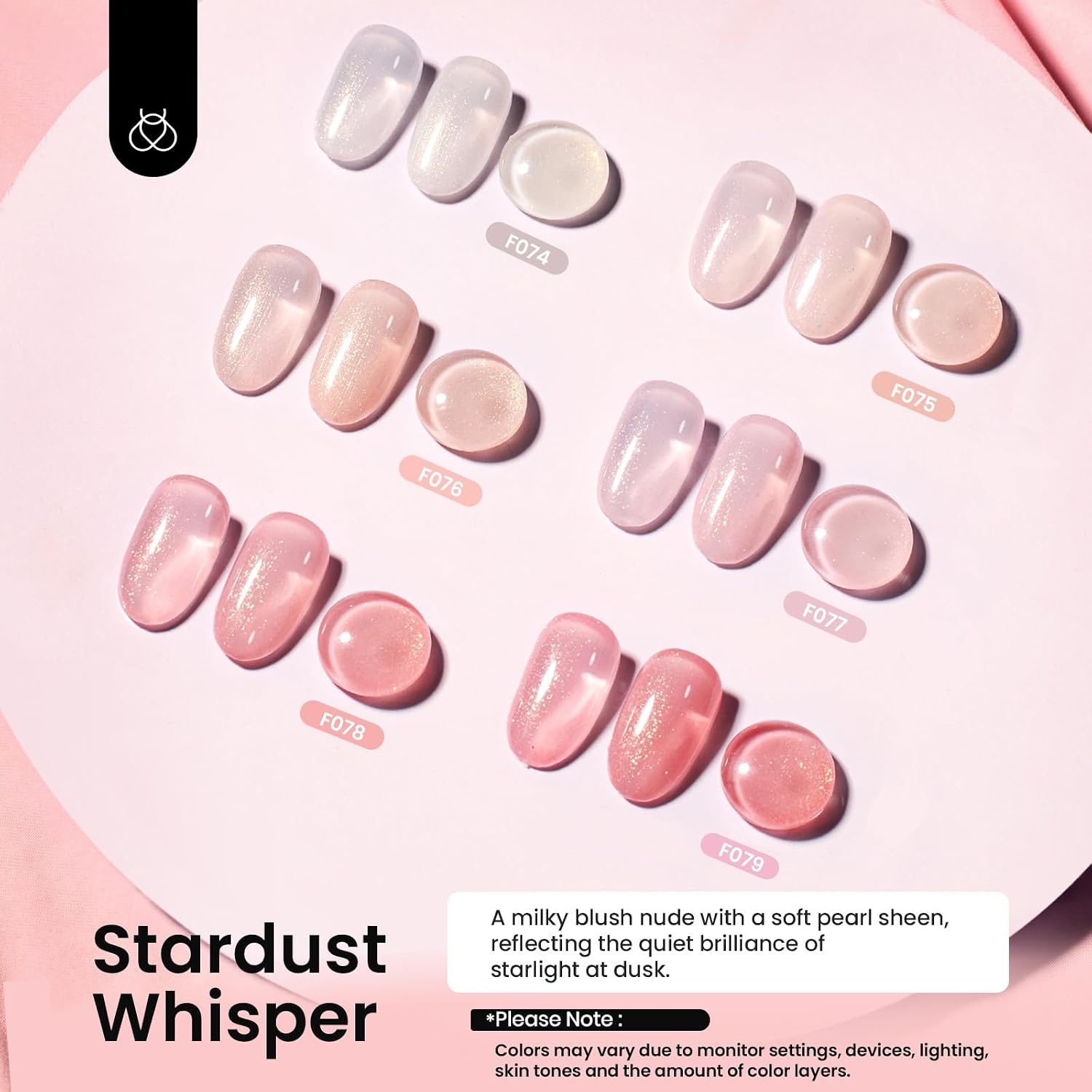 image:imageBeetles Rubber Base Gel Nail Polish 6 Colors Nude Gel Polish Pink Peach Neutral Sheer French Tips Base Colors for Nails Flexible U V LED Soak Off for DIY Home Manicure Nail GiftsRubber Base Stardust Whisper 6Pcs