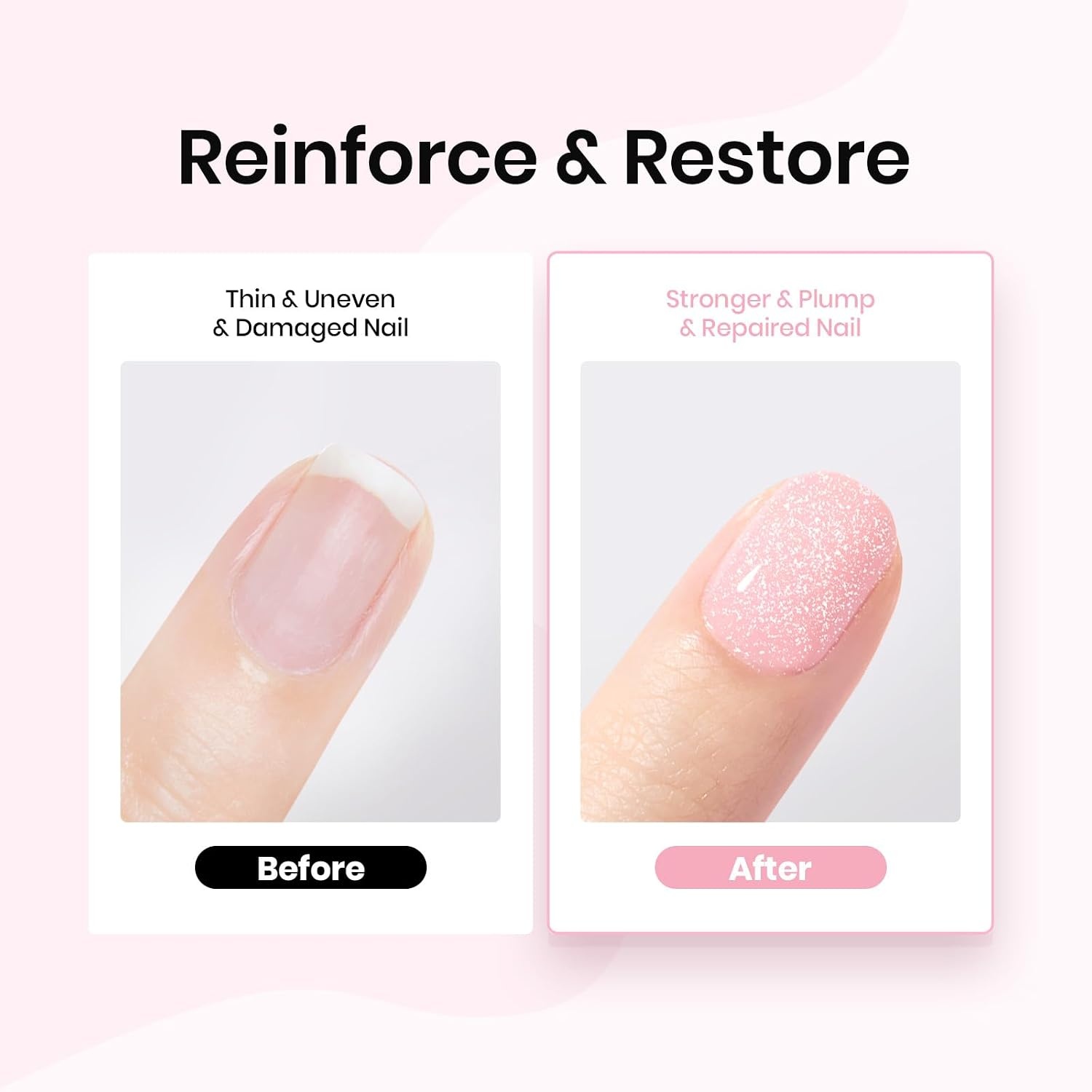 image:imageBeetles Rubber Base Gel Nail Polish 6 Colors Nude Gel Polish Pink Peach Neutral Sheer French Tips Base Colors for Nails Flexible U V LED Soak Off for DIY Home Manicure Nail GiftsHushed Radiance