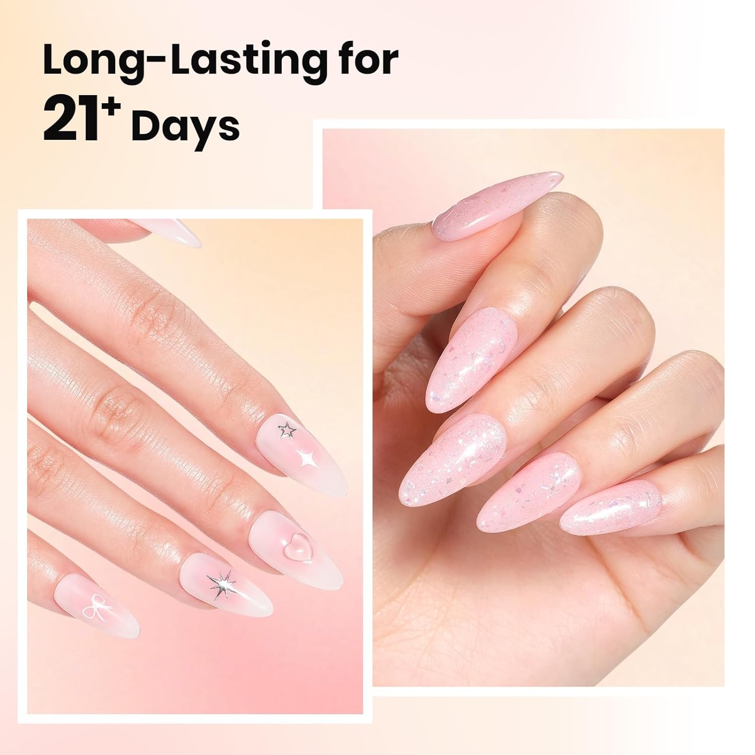 image:imageBeetles Rubber Base Gel Nail Polish 6 Colors Nude Gel Polish Pink Peach Neutral Sheer French Tips Base Colors for Nails Flexible U V LED Soak Off for DIY Home Manicure Nail GiftsClear Rubber Base Gel