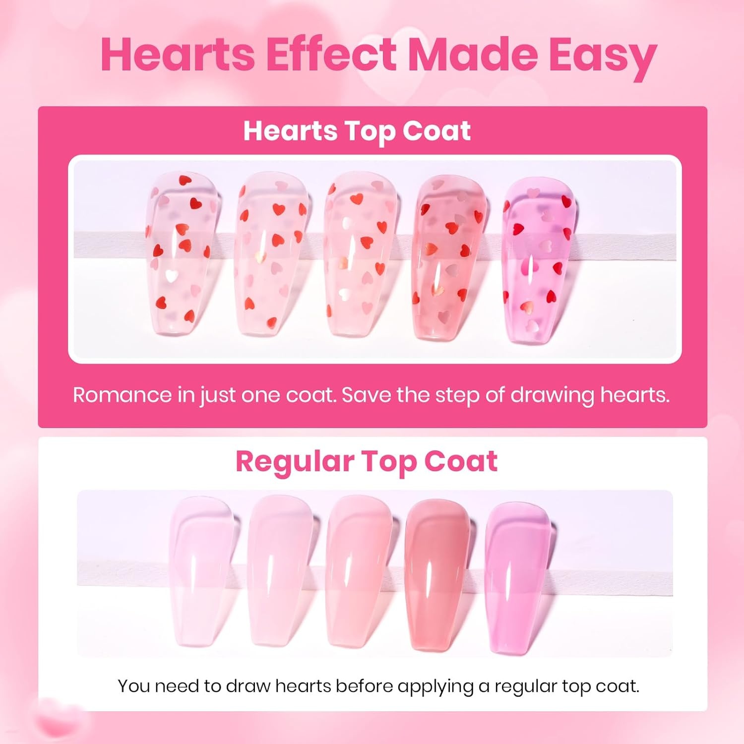 image:imageBeetles Rubber Base Gel Nail Polish 6 Colors Nude Gel Polish Pink Peach Neutral Sheer French Tips Base Colors for Nails Flexible U V LED Soak Off for DIY Home Manicure Nail Gifts01Pink Rubber Base Gel  Gel Top Coat Heart Shape
