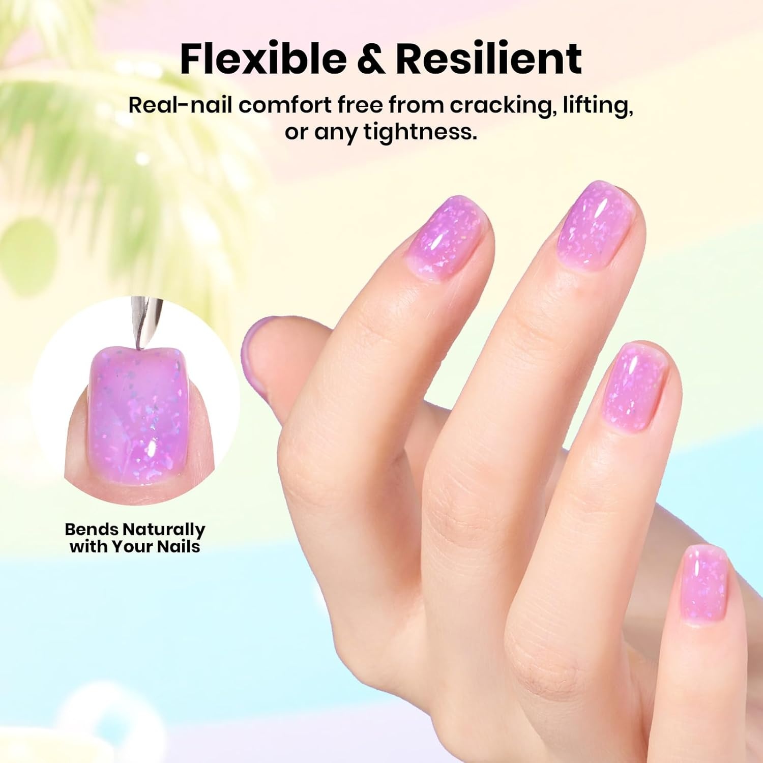 image:imageBeetles Rubber Base Gel Nail Polish 6 Colors Nude Gel Polish Pink Peach Neutral Sheer French Tips Base Colors for Nails Flexible U V LED Soak Off for DIY Home Manicure Nail GiftsClear 6 PCS Rubber Base Gel Set
