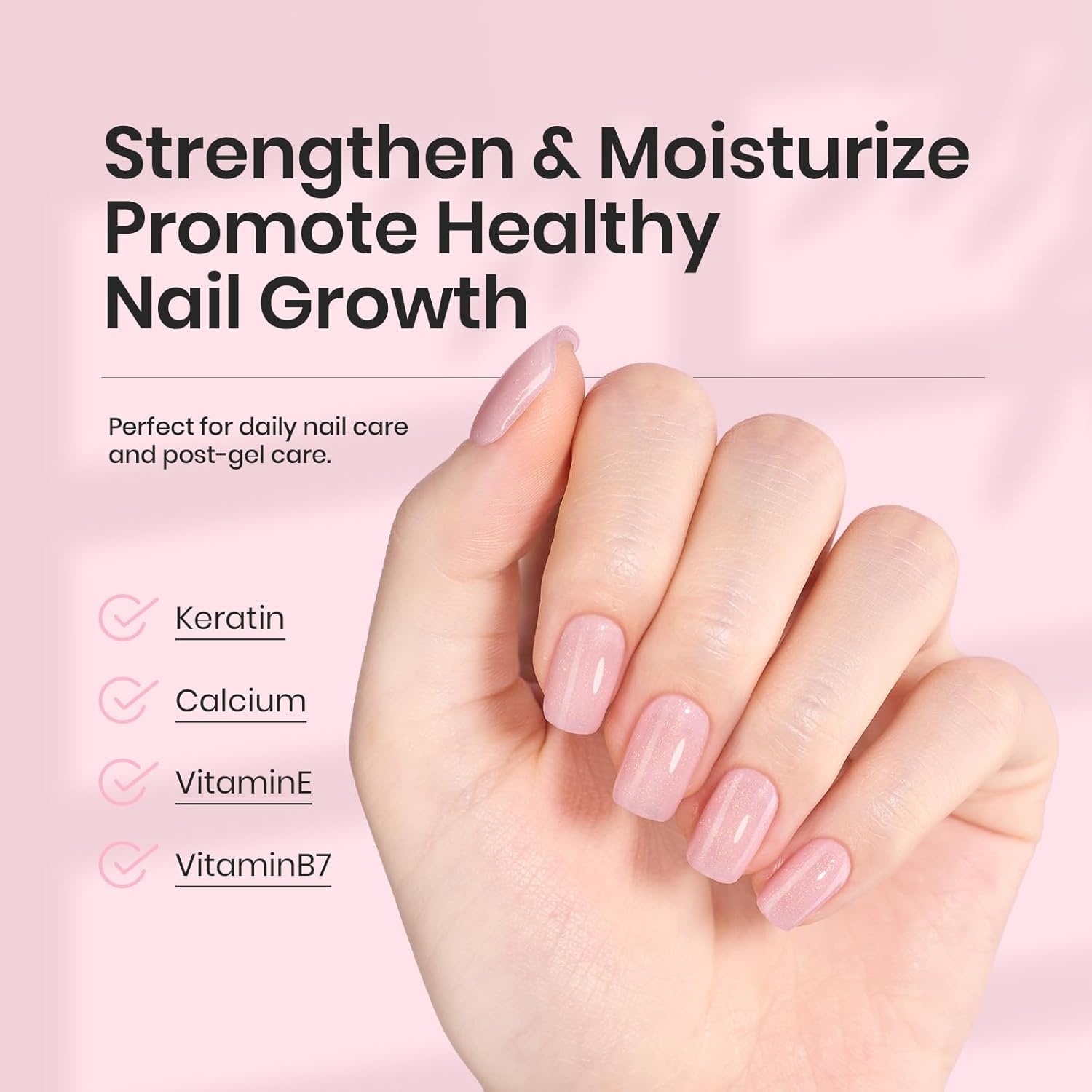 image:imageBeetles Rubber Base Gel Nail Polish 6 Colors Nude Gel Polish Pink Peach Neutral Sheer French Tips Base Colors for Nails Flexible U V LED Soak Off for DIY Home Manicure Nail GiftsRubber Base Stardust Whisper 6Pcs