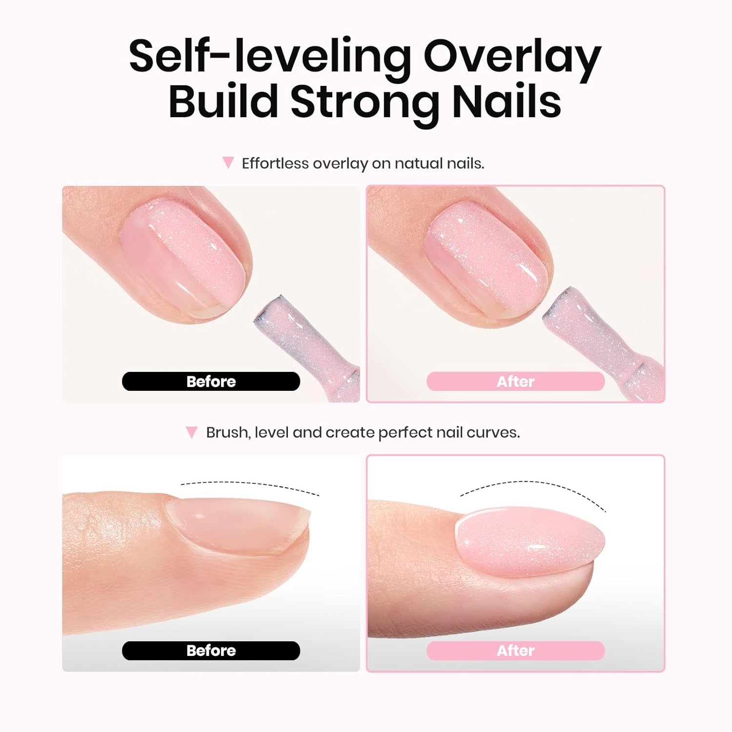 image:imageBeetles Rubber Base Gel Nail Polish 6 Colors Nude Gel Polish Pink Peach Neutral Sheer French Tips Base Colors for Nails Flexible U V LED Soak Off for DIY Home Manicure Nail GiftsNude Pink Rubber Base Gel Polish