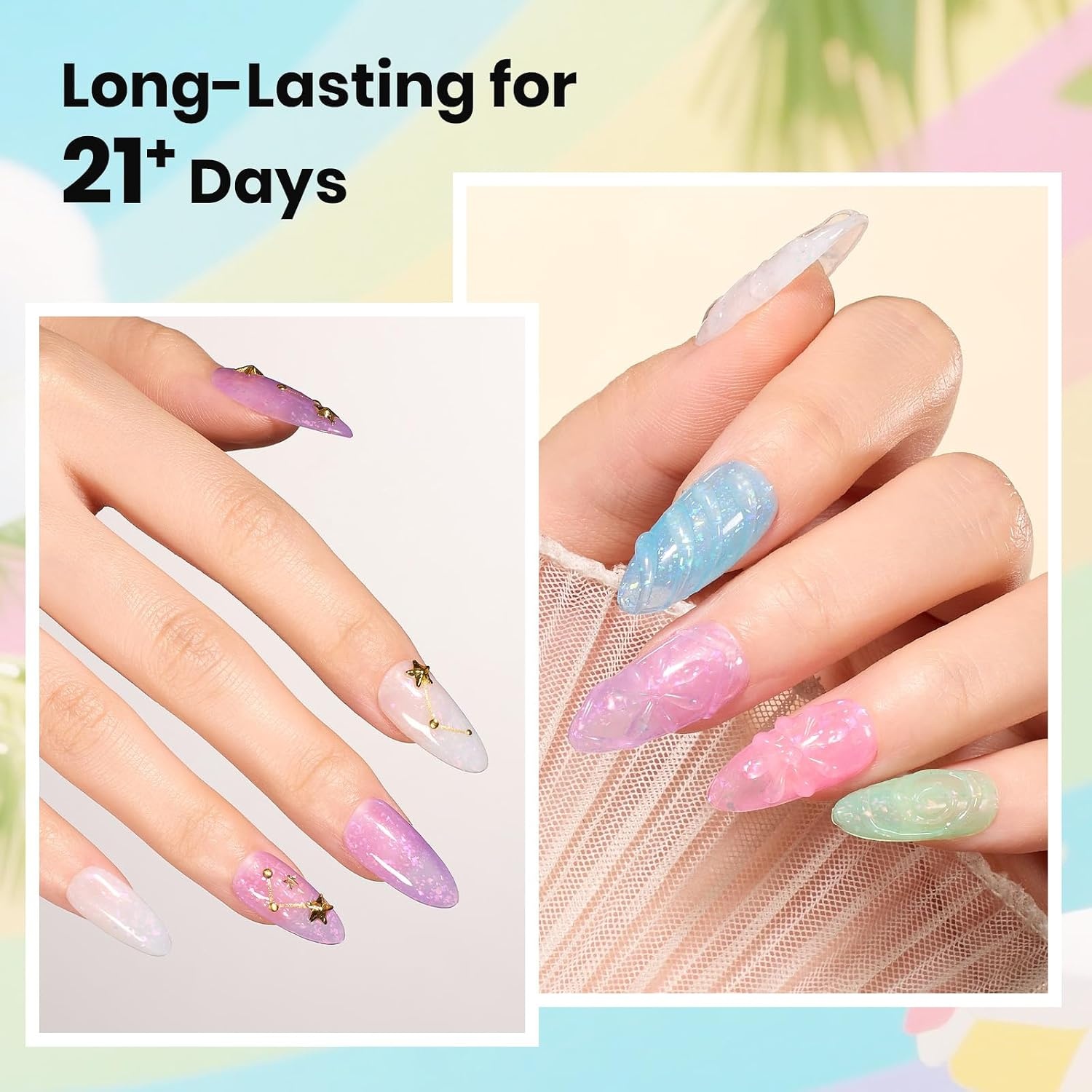 image:imageBeetles Rubber Base Gel Nail Polish 6 Colors Nude Gel Polish Pink Peach Neutral Sheer French Tips Base Colors for Nails Flexible U V LED Soak Off for DIY Home Manicure Nail GiftsClear 6 PCS Rubber Base Gel