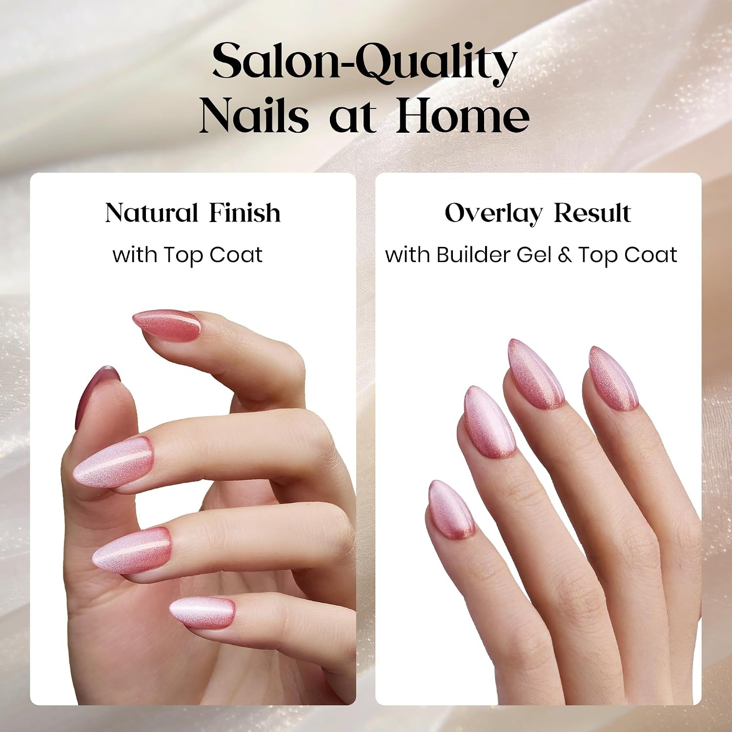 image:imageBeetles X Press Cat Eye Nails  Bubble Aurora  7 Colors Medium Almond Press On Nails  16 Sizes 224 Pcs Natural Salon Quality Soft Nail Gel Art DIY For WomenE  Short Almond  Motion Blossom Glow