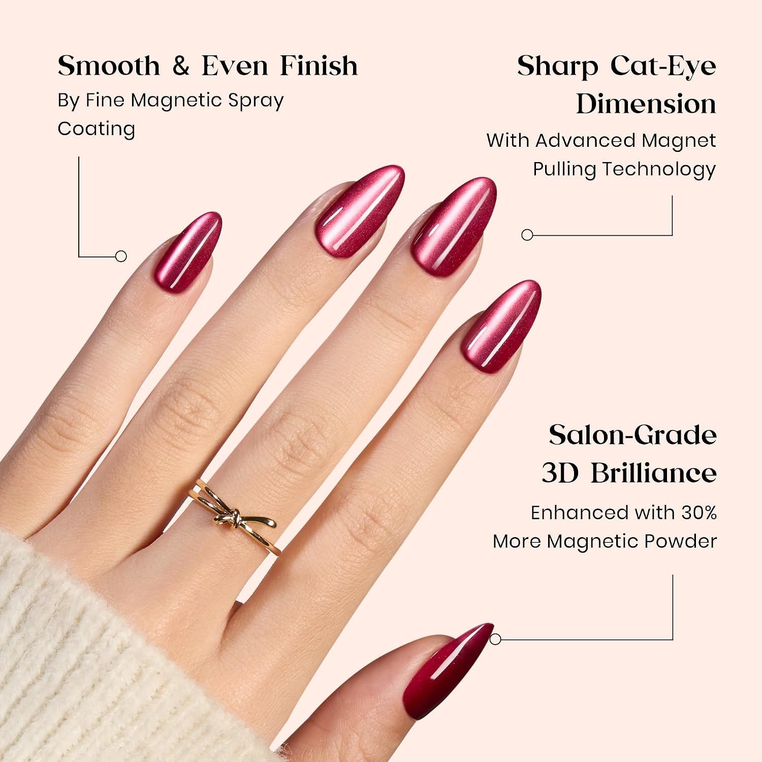 image:imageBeetles X Press Cat Eye Nails  Bubble Aurora  7 Colors Medium Almond Press On Nails  16 Sizes 224 Pcs Natural Salon Quality Soft Nail Gel Art DIY For Women04M MediumCat Eye Midnight Aurora