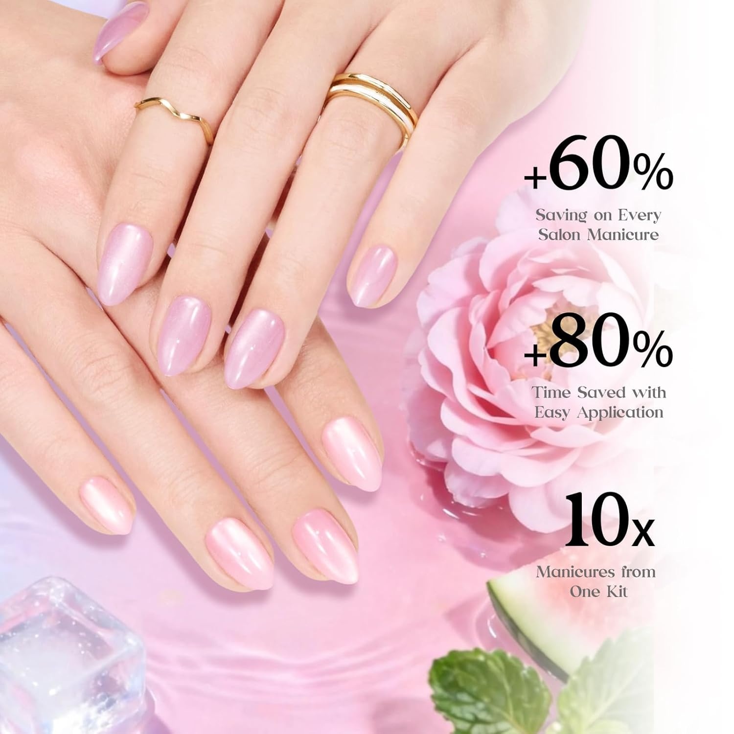 image:imageBeetles X Press Cat Eye Nails  Bubble Aurora  7 Colors Medium Almond Press On Nails  16 Sizes 224 Pcs Natural Salon Quality Soft Nail Gel Art DIY For Women01S AlmondCat Eye Soda Aurora