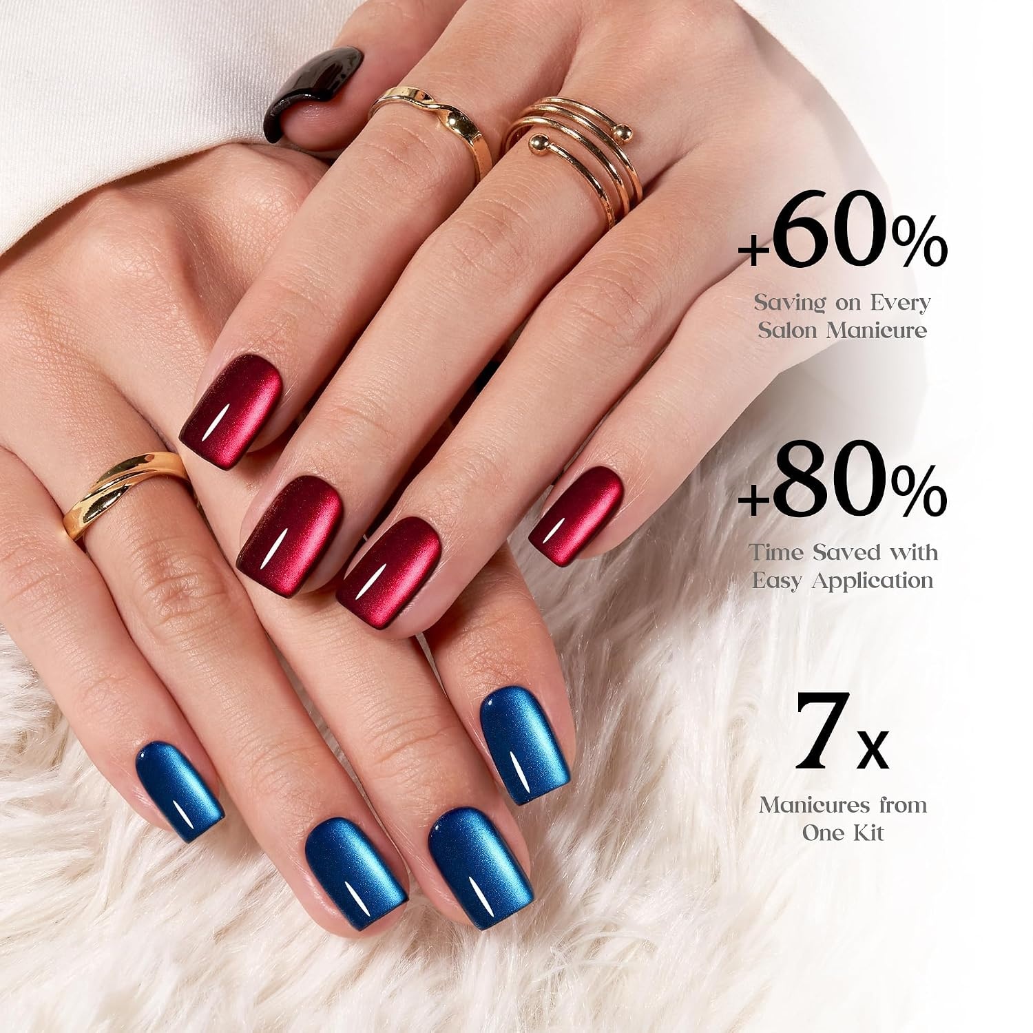 image:imageBeetles X Press Cat Eye Nails Bubble Aurora 7 Colors Medium Almond Press On Nails 16 Sizes 224 Pcs Natural Salon Quality Soft Nail Gel Art DIY For Women03S SquareCat Eye Mystic Aurora