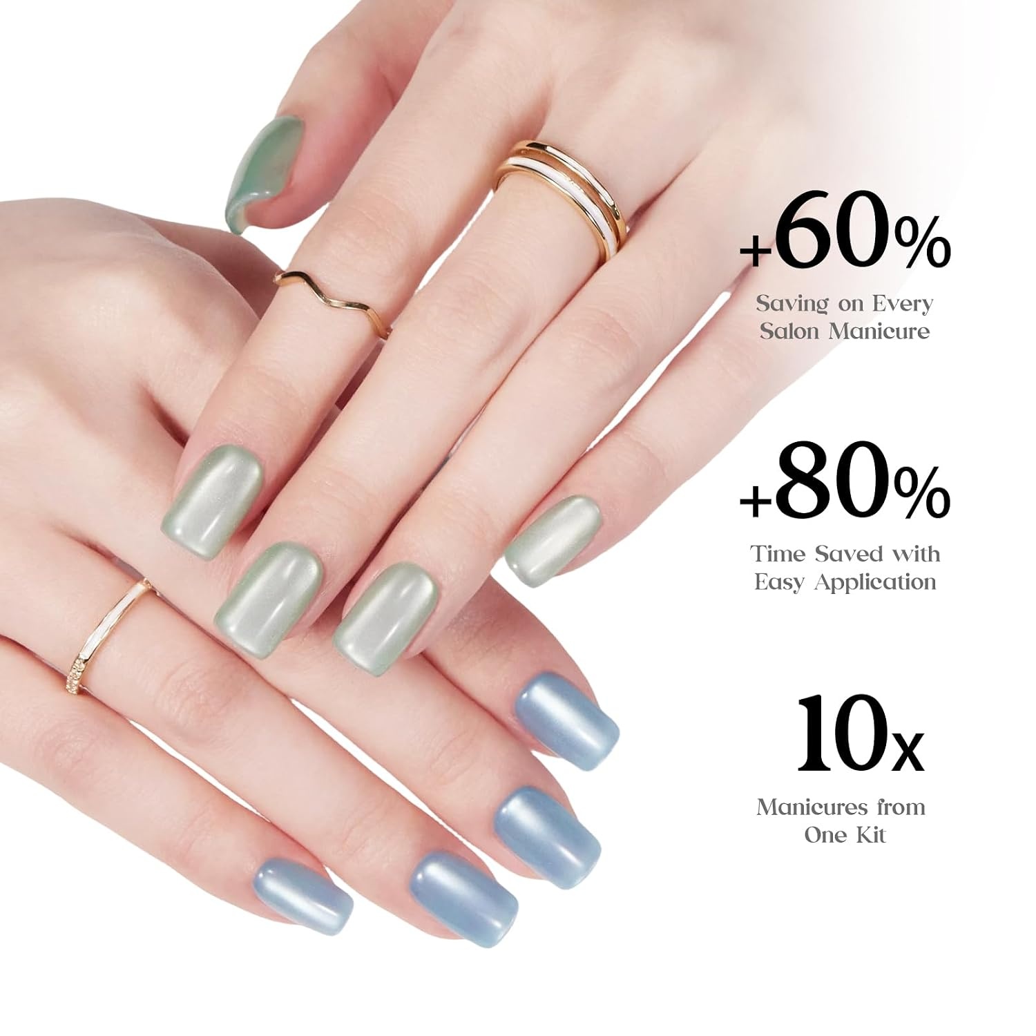 image:imageBeetles X Press Cat Eye Nails Bubble Aurora 7 Colors Medium Almond Press On Nails 16 Sizes 224 Pcs Natural Salon Quality Soft Nail Gel Art DIY For Women01S SquareCat Eye Fizz Aurora