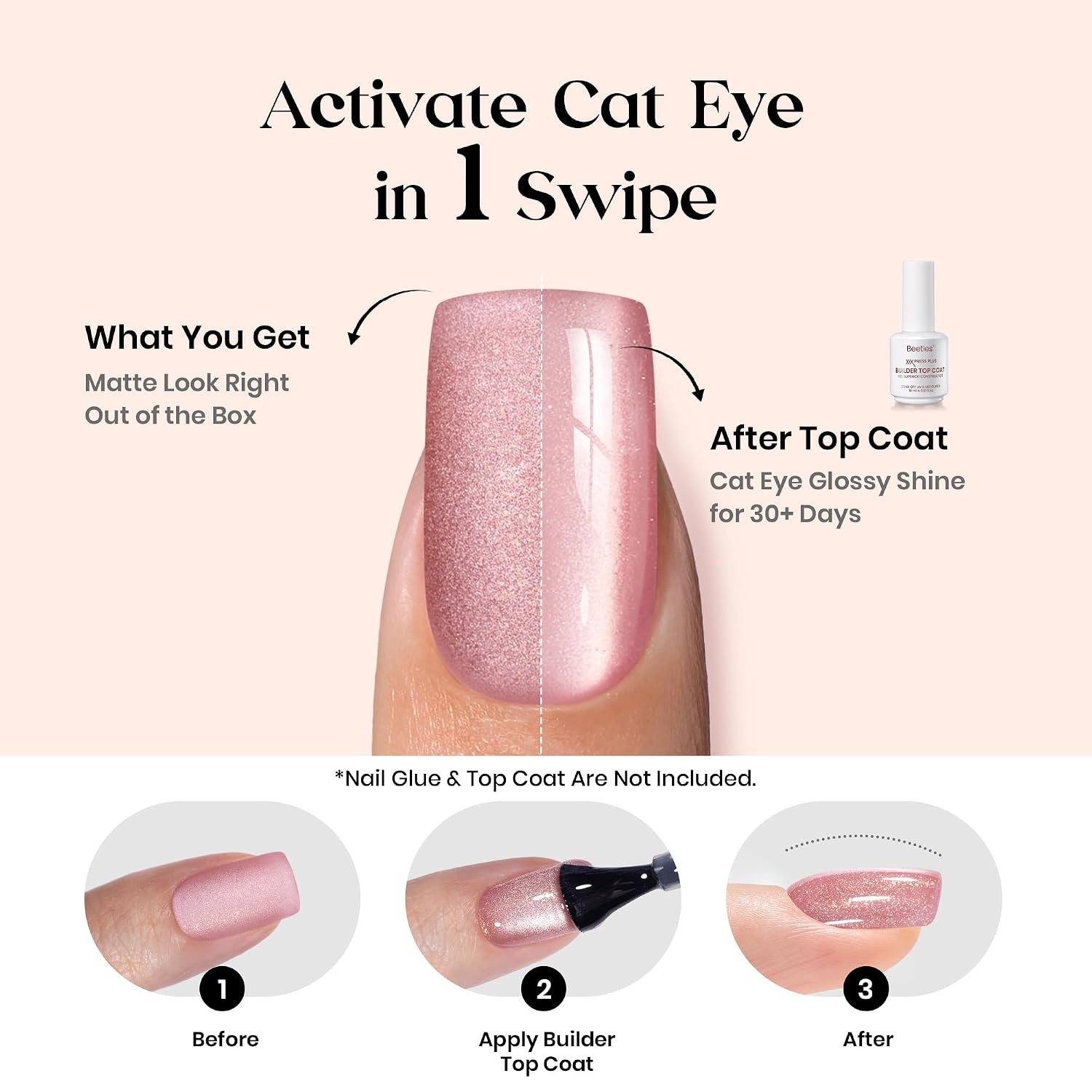 image:imageBeetles X Press Cat Eye Nails Bubble Aurora 7 Colors Medium Almond Press On Nails 16 Sizes 224 Pcs Natural Salon Quality Soft Nail Gel Art DIY For Women01S SquareCat Eye Fizz Aurora