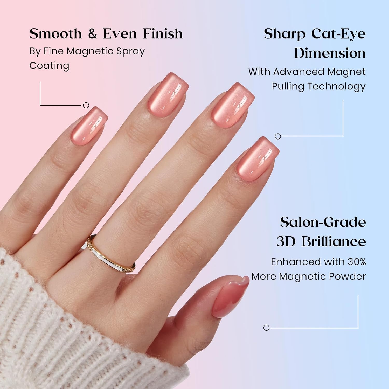 image:imageBeetles X Press Cat Eye Nails Bubble Aurora 7 Colors Medium Almond Press On Nails 16 Sizes 224 Pcs Natural Salon Quality Soft Nail Gel Art DIY For Women1S SquareCat Eye Fizz Aurora