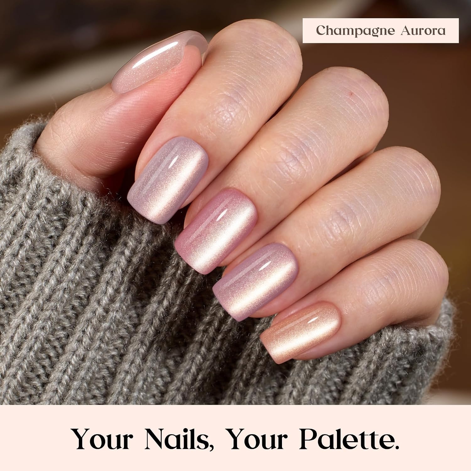 image:imageBeetles X Press Cat Eye Nails  Bubble Aurora  7 Colors Medium Almond Press On Nails  16 Sizes 224 Pcs Natural Salon Quality Soft Nail Gel Art DIY For Women2S SquareCat Eye Candy Nova Kit