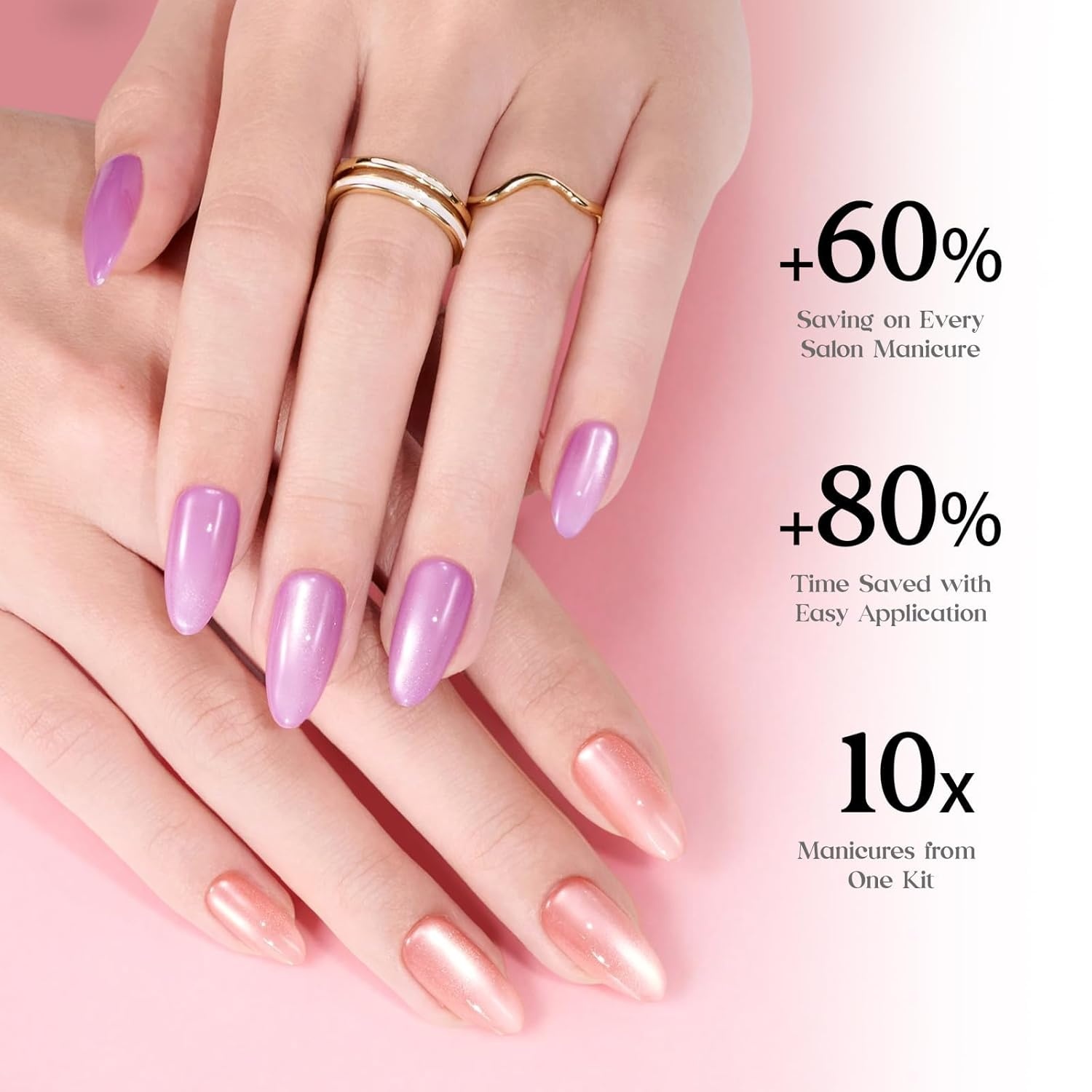 image:imageBeetles X Press Cat Eye Nails Bubble Aurora 7 Colors Medium Almond Press On Nails 16 Sizes 224 Pcs Natural Salon Quality Soft Nail Gel Art DIY For Women01M AlmondCat Eye Bubble Aurora