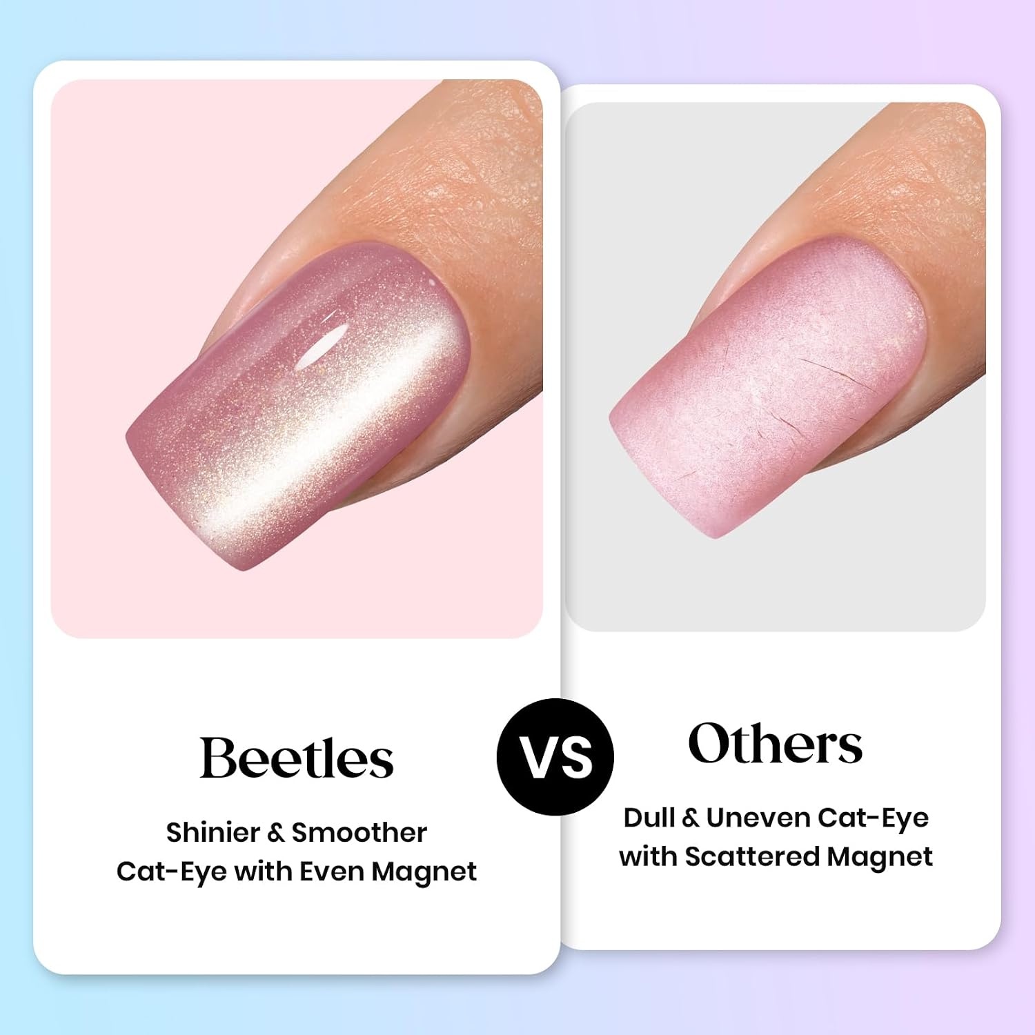 image:imageBeetles X Press Cat Eye Nails Bubble Aurora 7 Colors Medium Almond Press On Nails 16 Sizes 224 Pcs Natural Salon Quality Soft Nail Gel Art DIY For Women01S SquareCat Eye Fizz Aurora