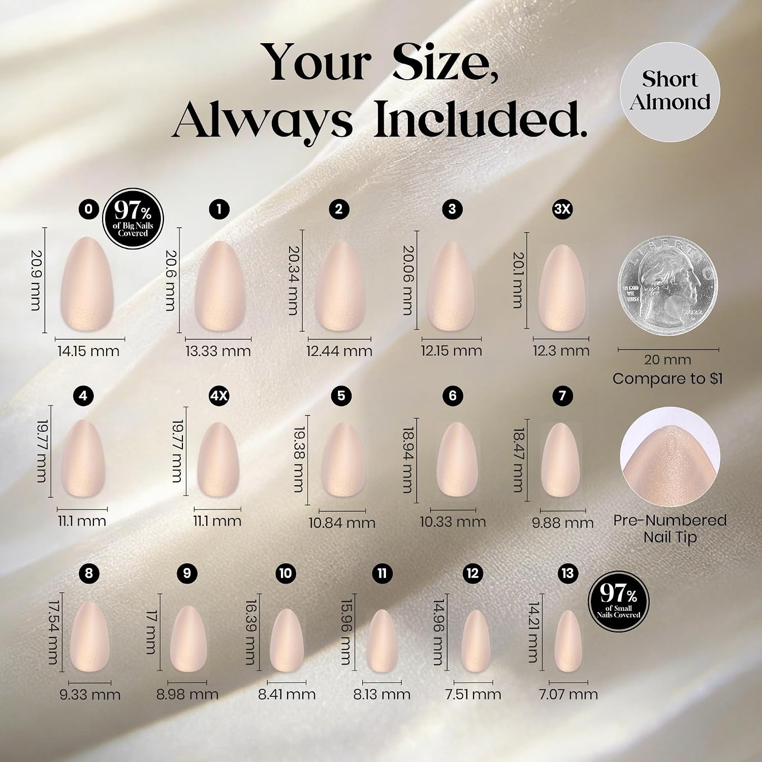image:imageBeetles X Press Cat Eye Nails Bubble Aurora 7 Colors Medium Almond Press On Nails 16 Sizes 224 Pcs Natural Salon Quality Soft Nail Gel Art DIY For WomenB Short Almond Motion Honey Glow