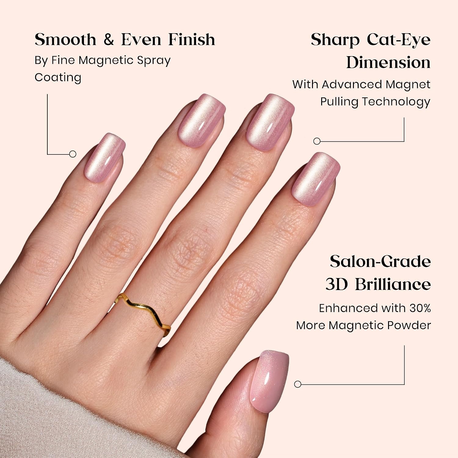 image:imageBeetles X Press Cat Eye Nails  Bubble Aurora  7 Colors Medium Almond Press On Nails  16 Sizes 224 Pcs Natural Salon Quality Soft Nail Gel Art DIY For Women2S SquareCat Eye Candy Nova Kit
