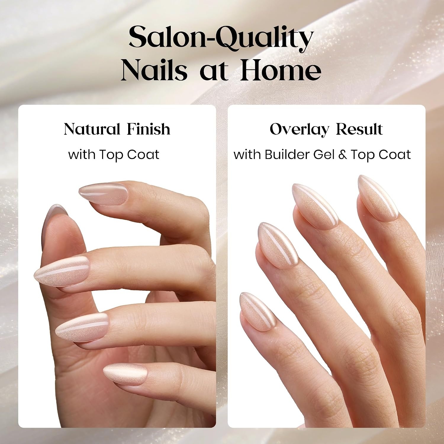 image:imageBeetles X Press Cat Eye Nails Bubble Aurora 7 Colors Medium Almond Press On Nails 16 Sizes 224 Pcs Natural Salon Quality Soft Nail Gel Art DIY For WomenB Short Almond Motion Honey Glow